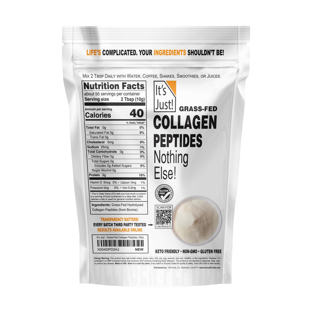 Collagen Peptide Grass-Fed Protein Powder Unflavored 20oz Z9039