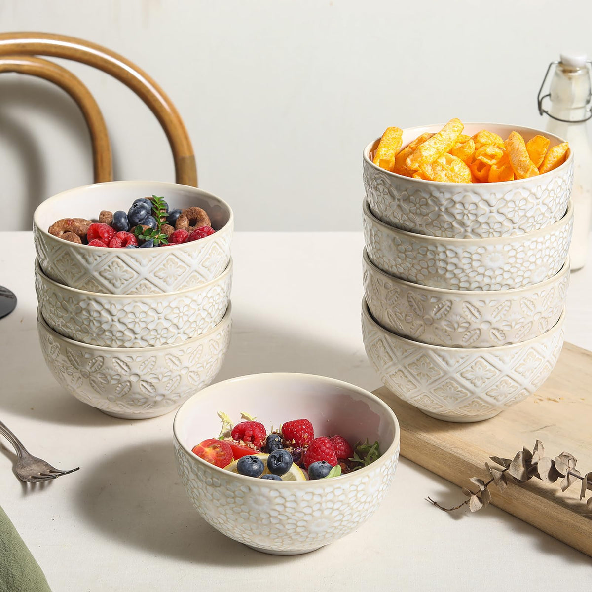 26 Oz Ceramic Soup Bowls Set of 4, 6 inch Q940