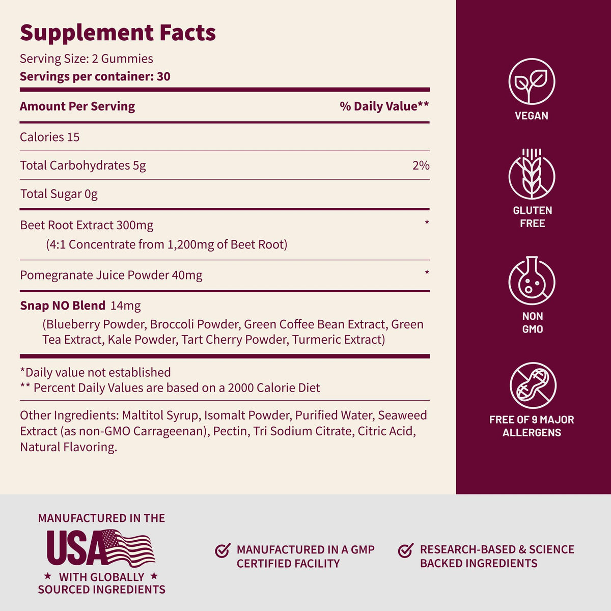 Cherry Beet Root Gummies 60 Count 2-Pack Q90945