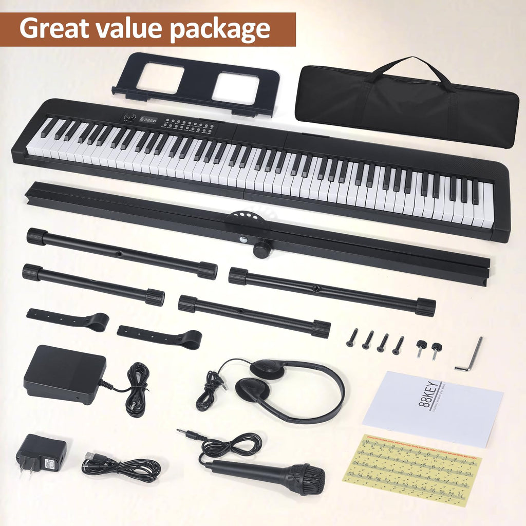 88 Key Electric Digital Piano with Semi Weighted Keys H736291