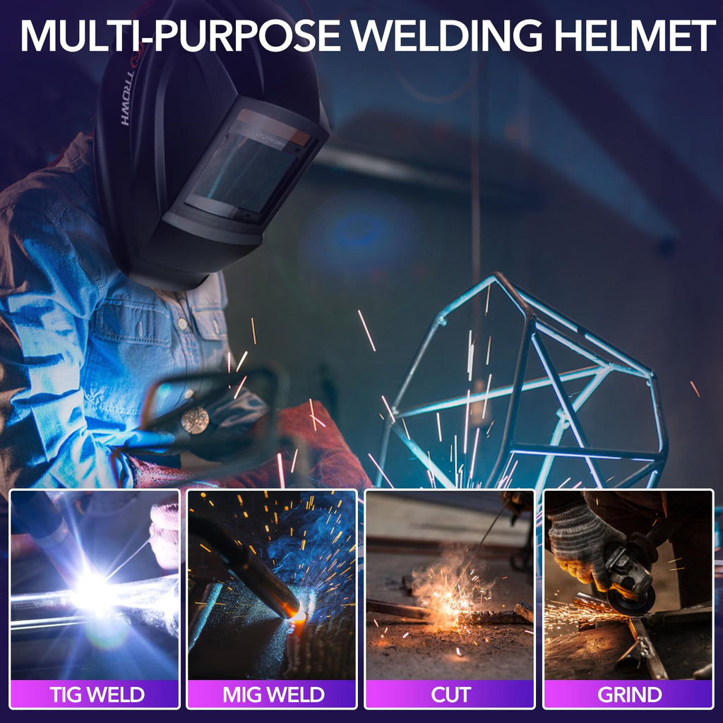 Auto Darkening Solar Powered Welding Helmet F68317