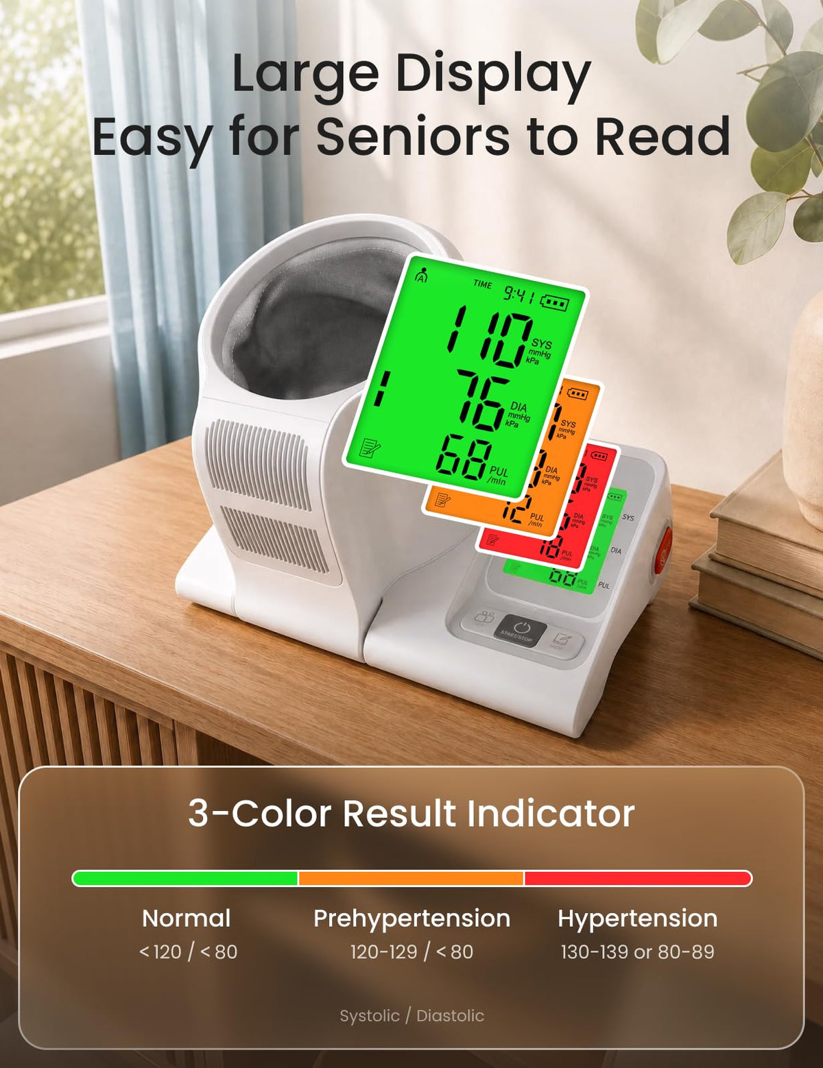 Automatic Upper Arm Blood Pressure Monitor with Barrel Cuff L1413
