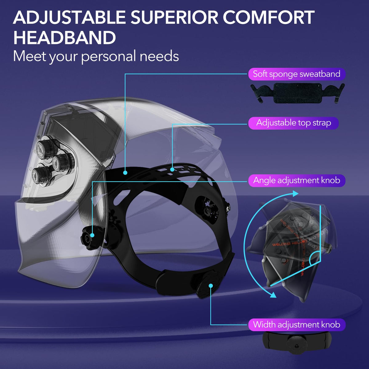 Auto Darkening Solar Powered Welding Helmet F68317