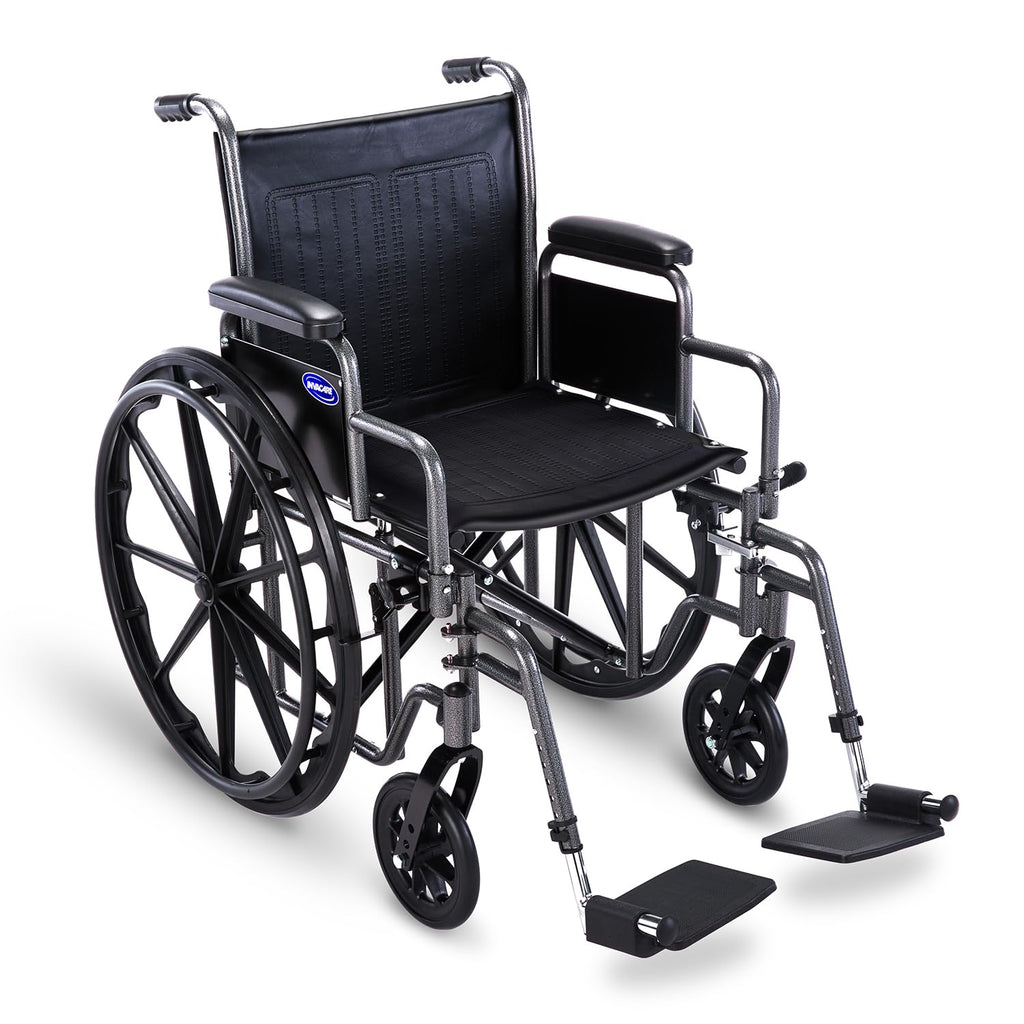 Portable Folding Lightweight Manual Wheelchair 18 Inch Seat K1555