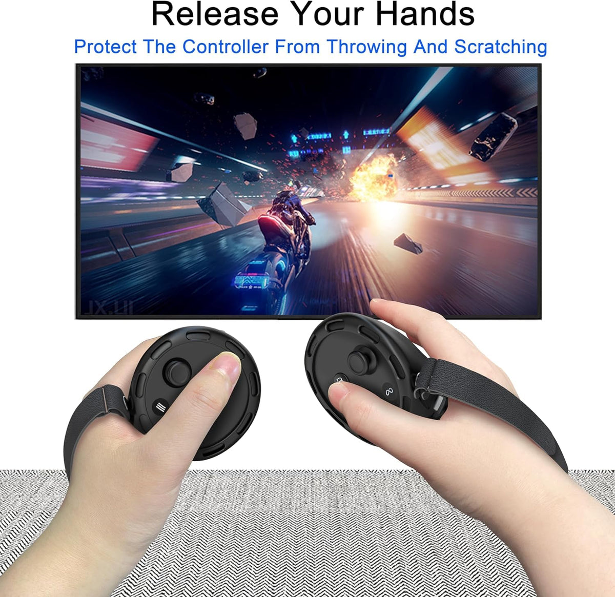 Controller Grips with Battery Opening Covers Black B904131