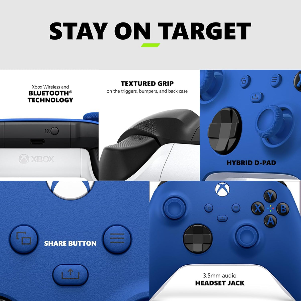 Xbox One S Wireless Bluetooth Controller Blue A3480