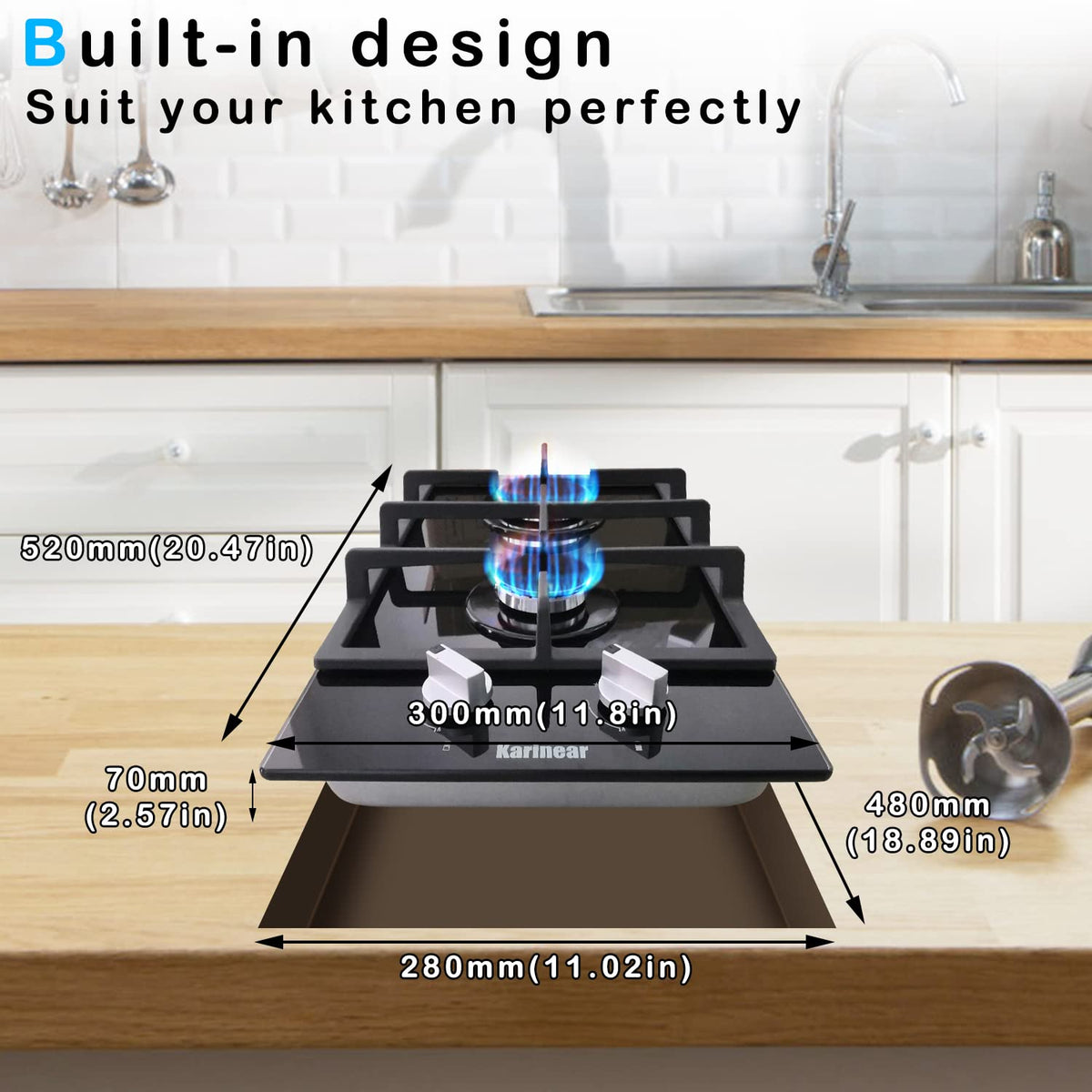 2 Burner Propane Gas Cooktop R522859