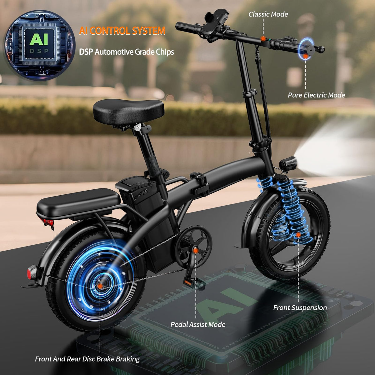 Foldable 500W Electric Bike W8297