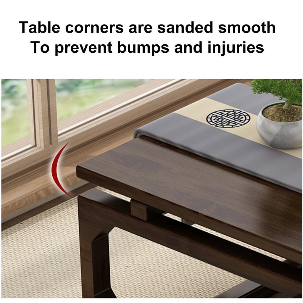 Japanese Floor Table Solid Wood 100x55x30cm I611