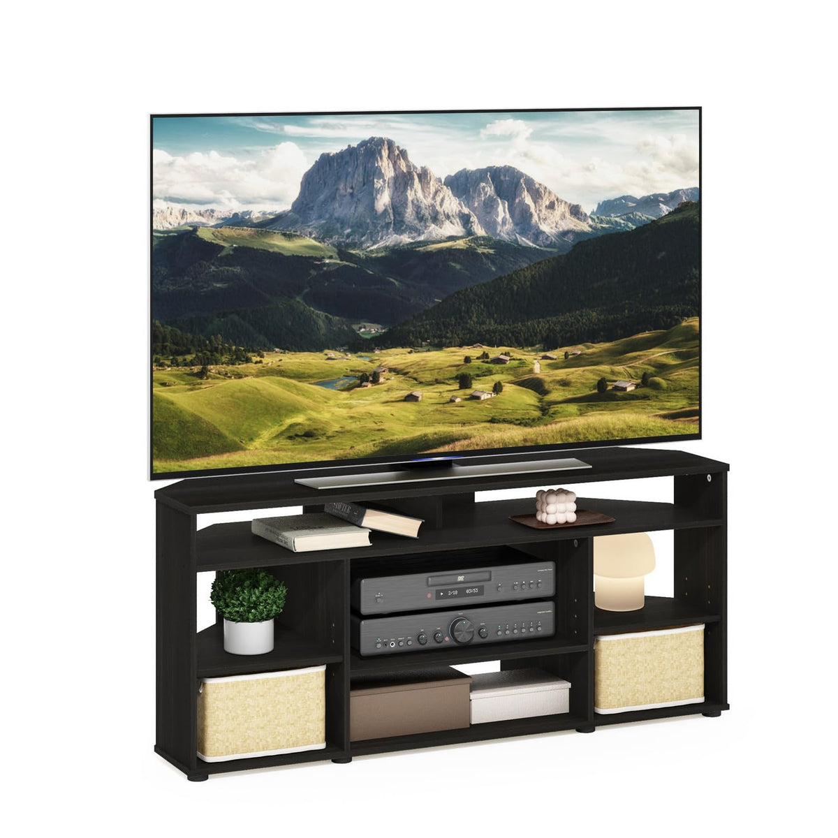 Corner TV Stand up to 55 Inch Espresso Finish Z687
