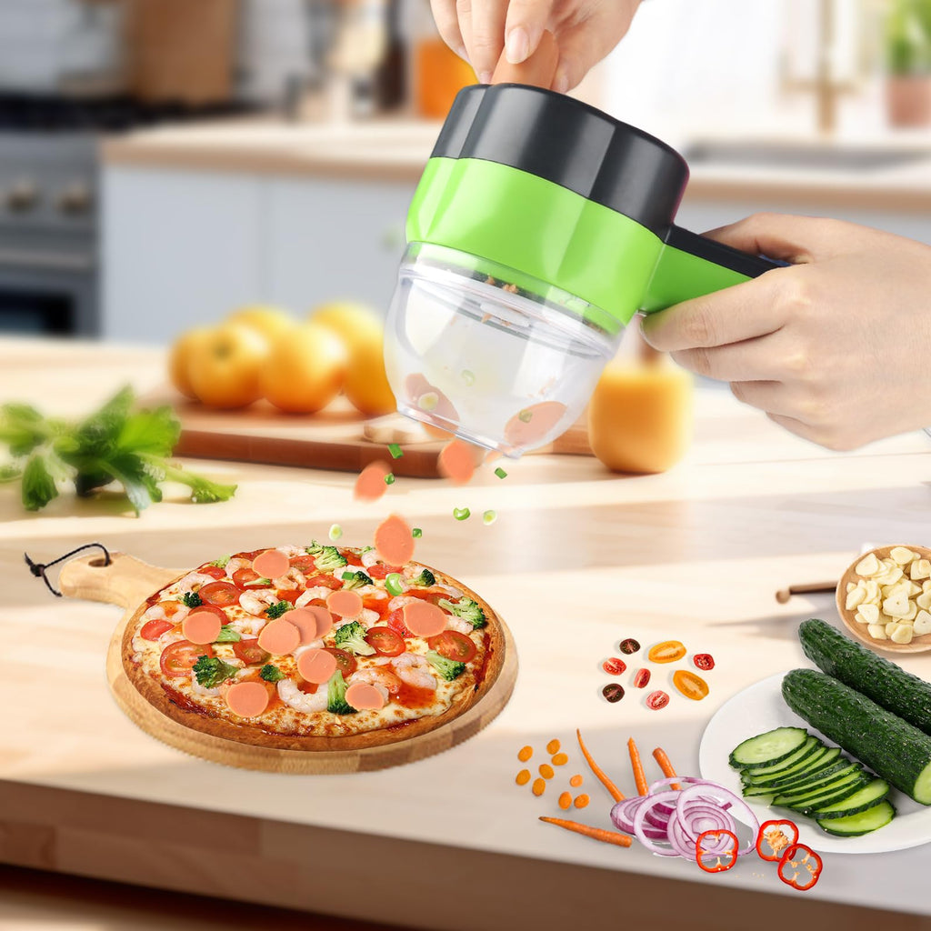 Electric Vegetable Slicer Set 4 in 1 Portable Rechargeable Wireless Food Processor M371