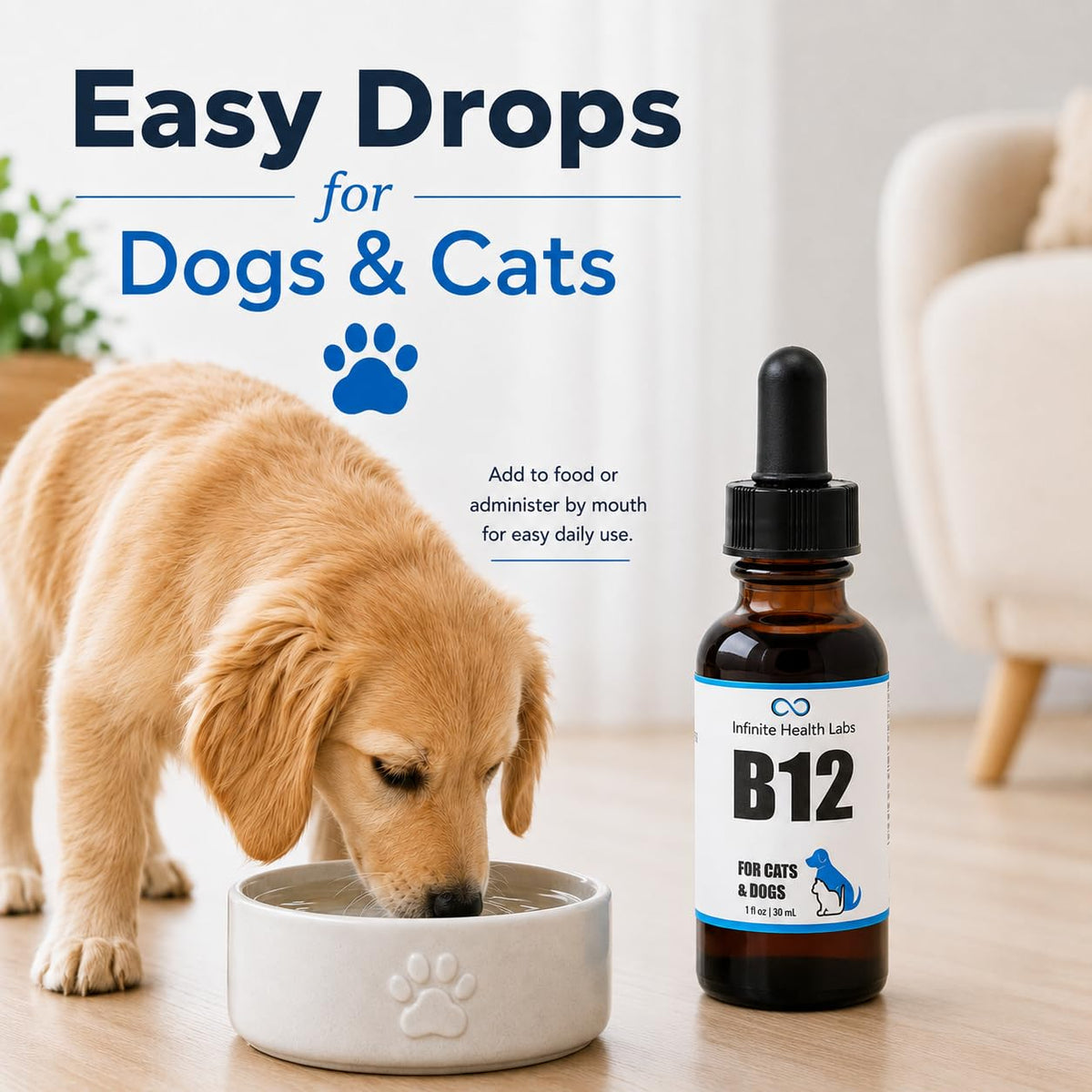 Vitamin B12 for Dogs & Cats, Methylcobalamin, 1 oz E50347