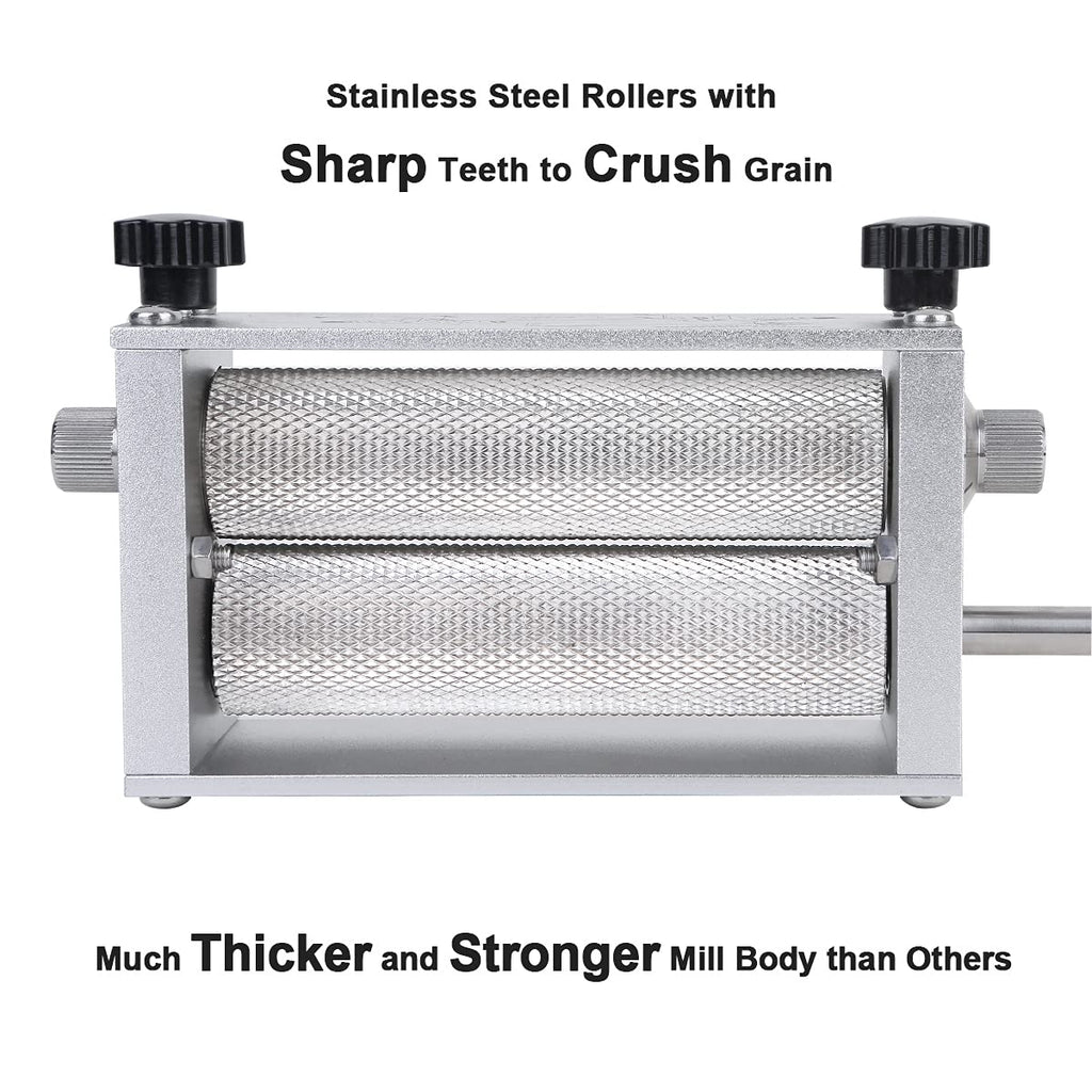 Grain Mill with 7.7LB Hopper 2 Stainless Steel Rollers A9355