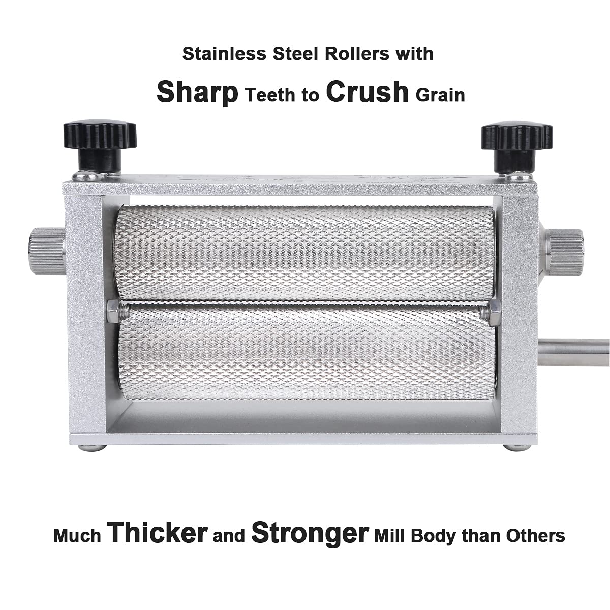Grain Mill with 7.7LB Hopper 2 Stainless Steel Rollers A9355