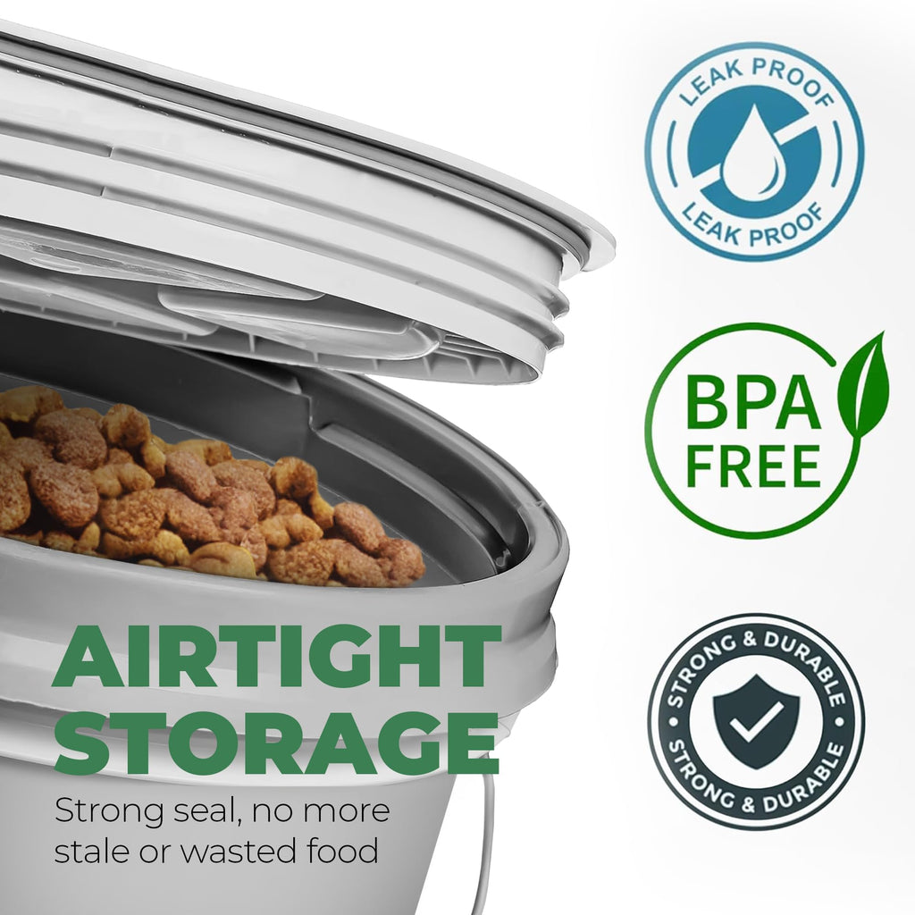 Airtight Pet Food Storage Container 25 lbs Grey G6043