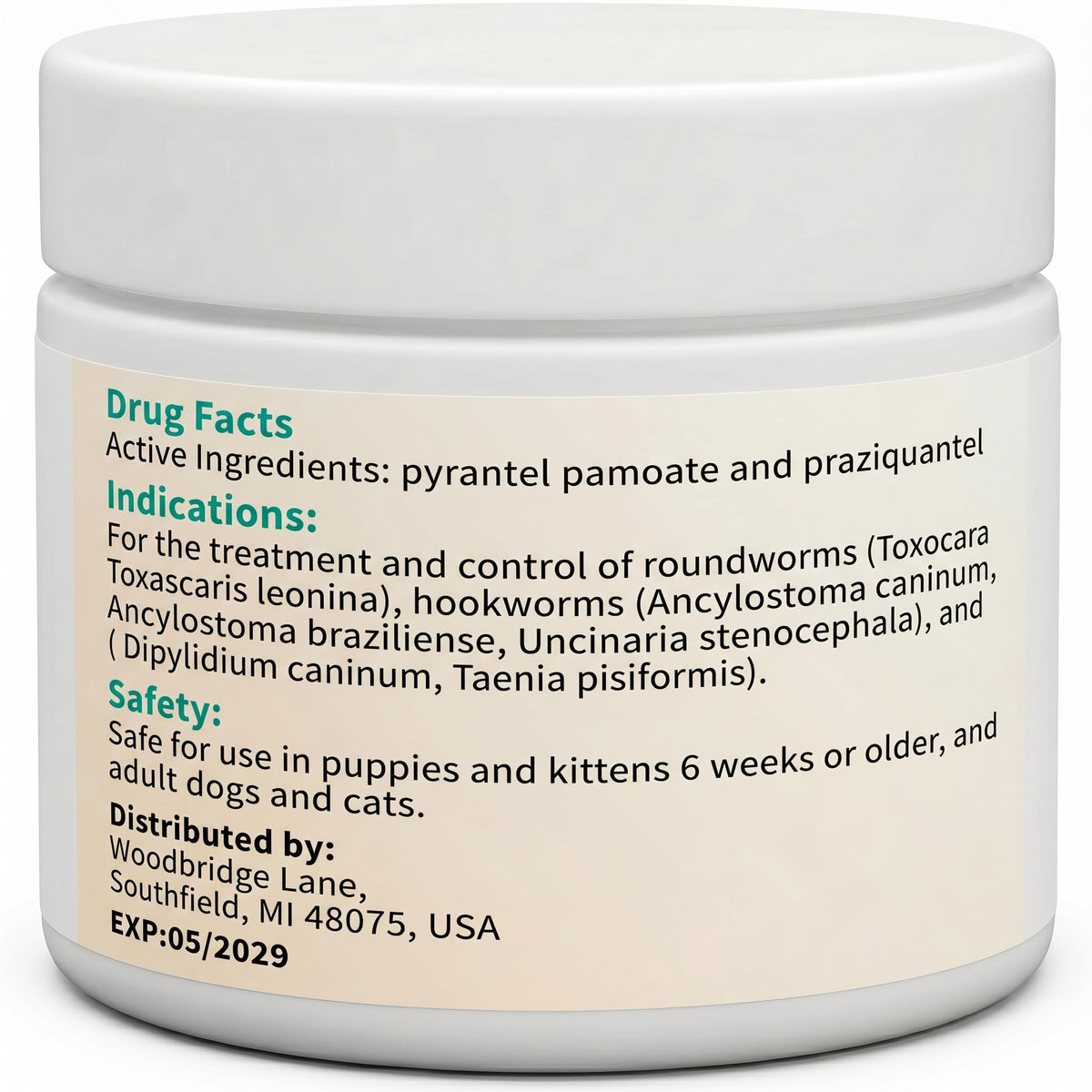 3-Way Dewormer for Dogs & Cats with Praziquantel & Pyrantel Pamoate P1268