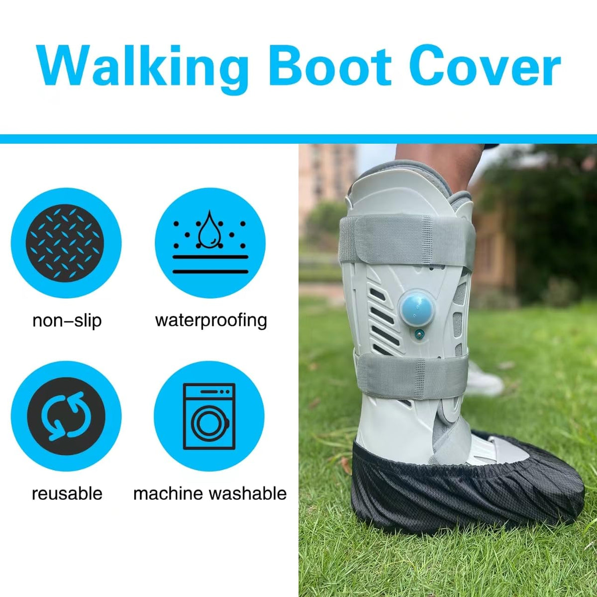 Medium Waterproof Anti-slip Washable Walking Boot Covers C564883