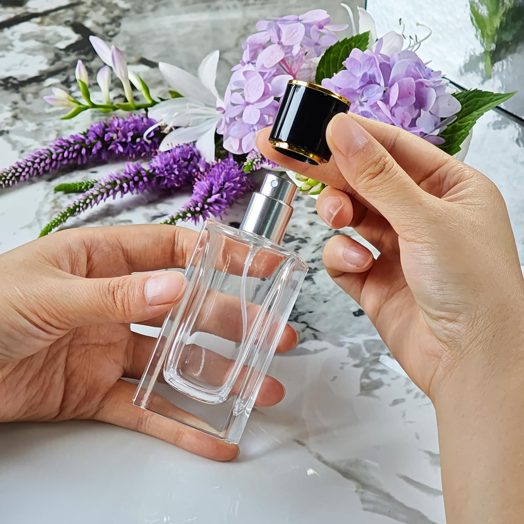 2 Pack 50ml Glass Spray Perfume Bottle Atomizer L9109