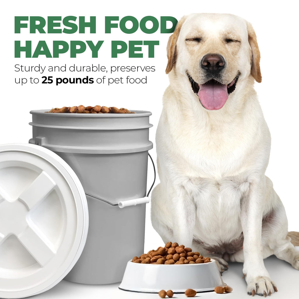 Airtight Pet Food Storage Container 25 lbs Grey G6043