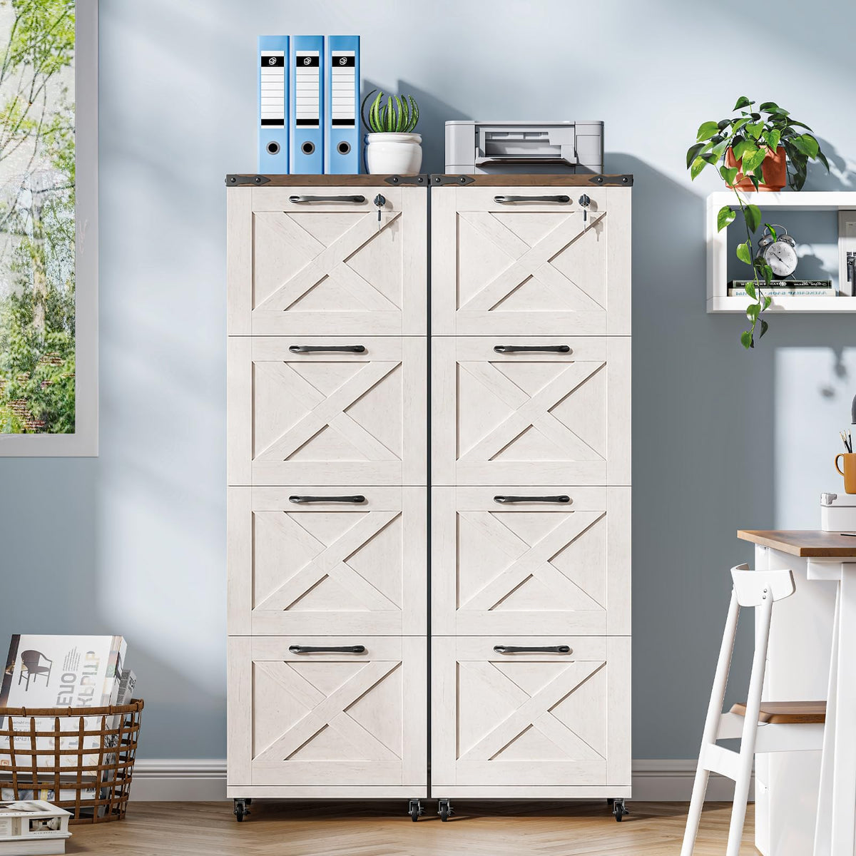 White 4 Drawer Office Filing Cabinet J311