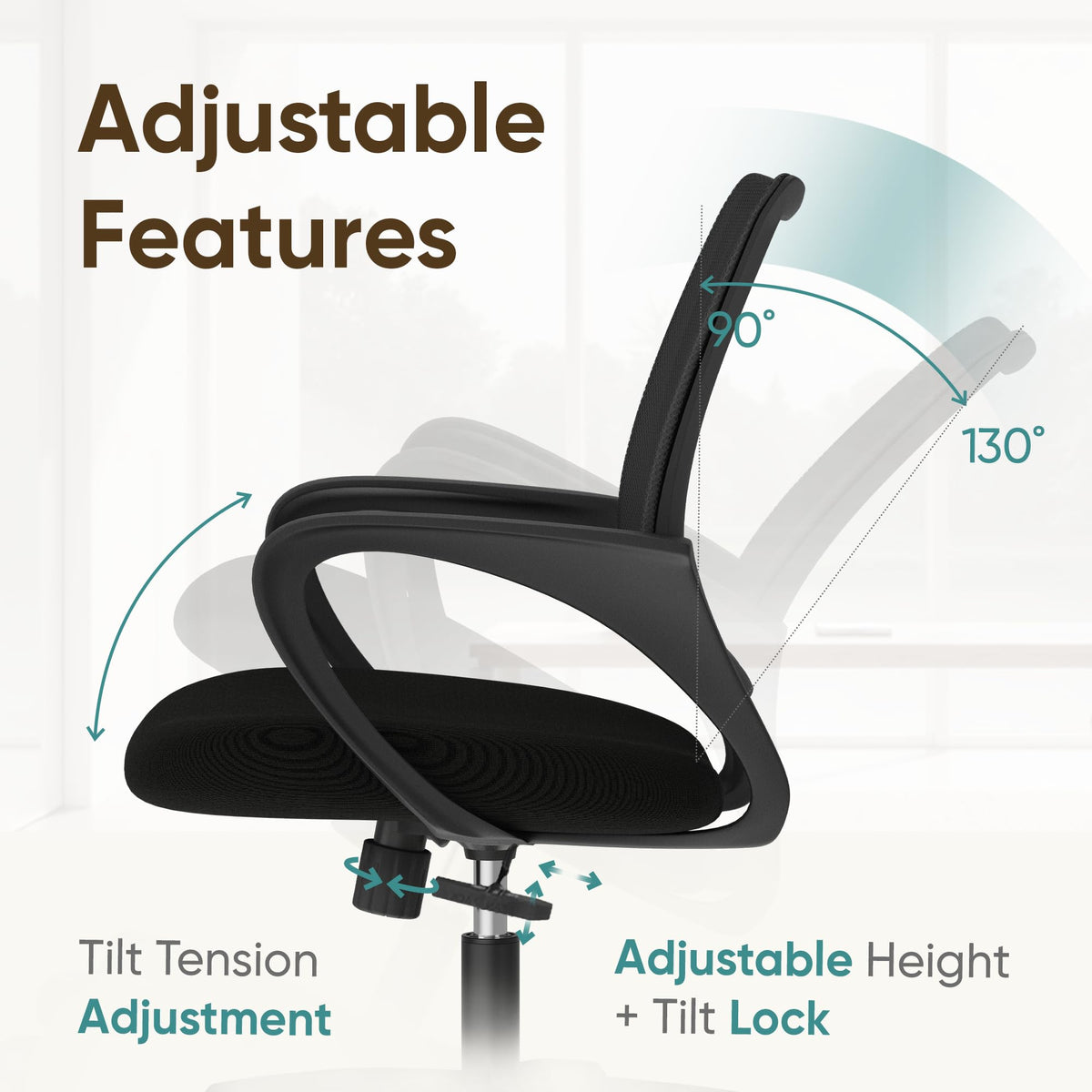 Mid Back Ergonomic Mesh Office Chair L2445