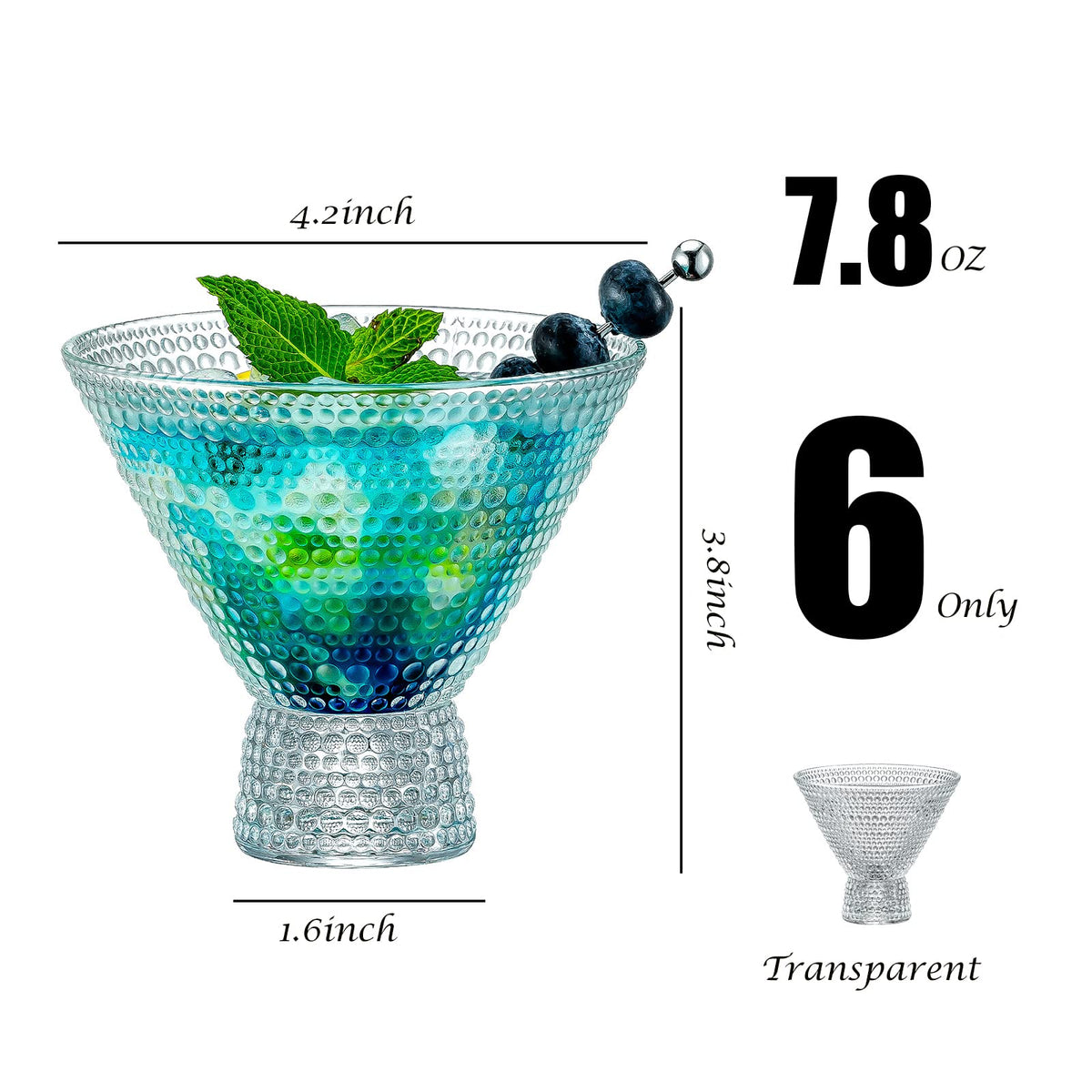 Martini Glasses Set of 6 W989