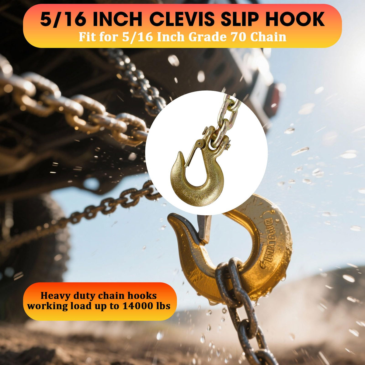 5/16" Clevis Slip Hook with Safety Latch P3204