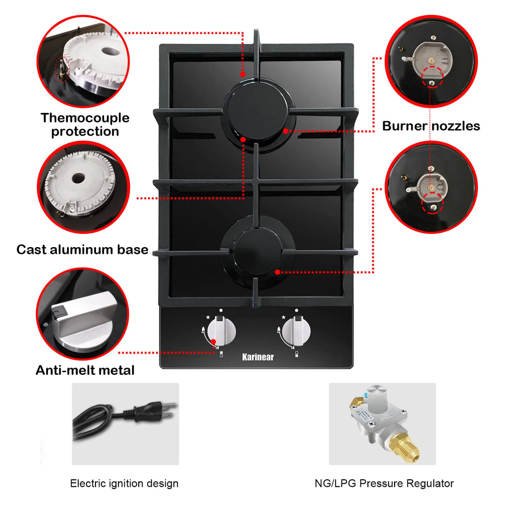 2 Burner Propane Gas Cooktop R522859