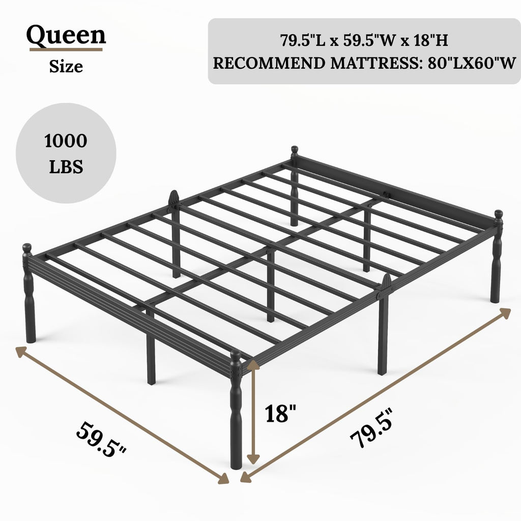 18" Metal Queen Platform Bed Frame P98425