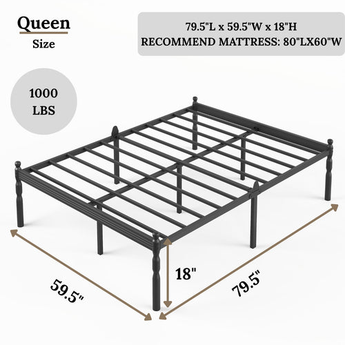 18" Metal Queen Platform Bed Frame P98425