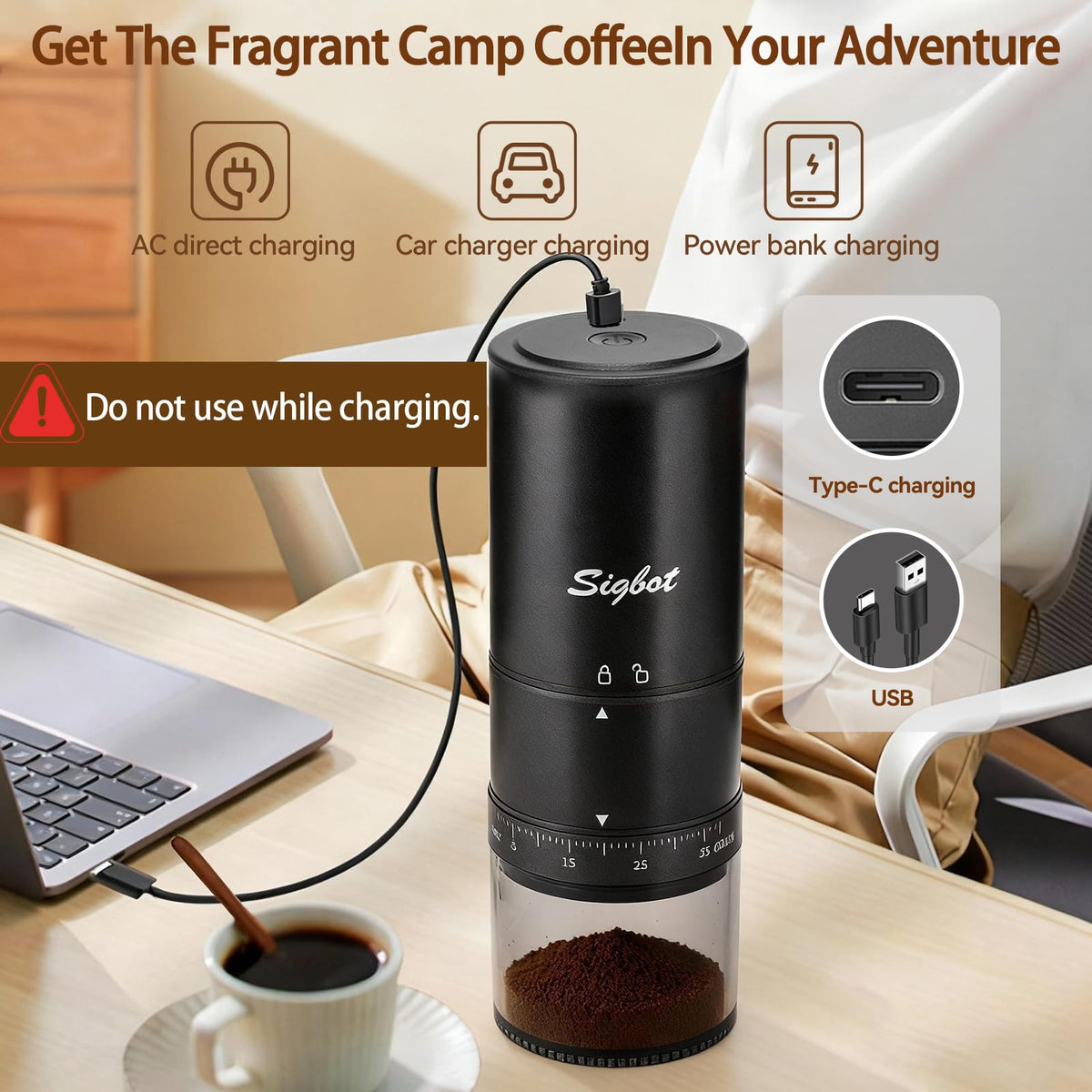 Cordless Burr Coffee Grinder V926301