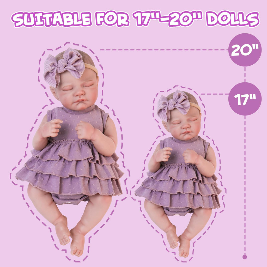 20 Inch Purple Dress Doll Clothing Set U4173