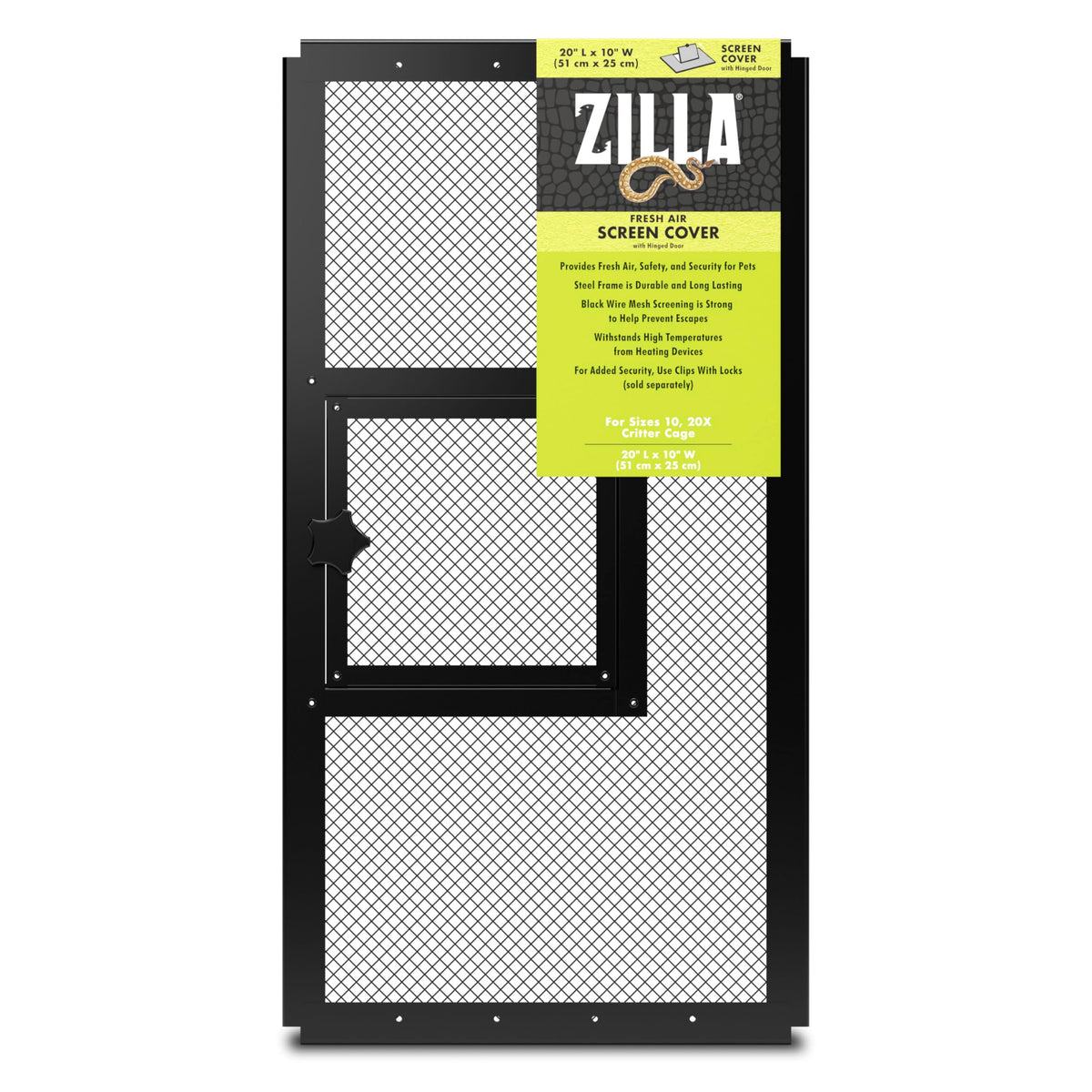 Hinged Door Screen Cover for Reptile Terrarium X18469
