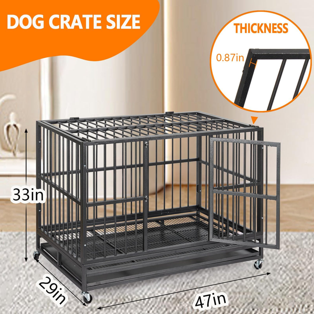 48 in Heavy Duty Dog Crate with Wheel J407864