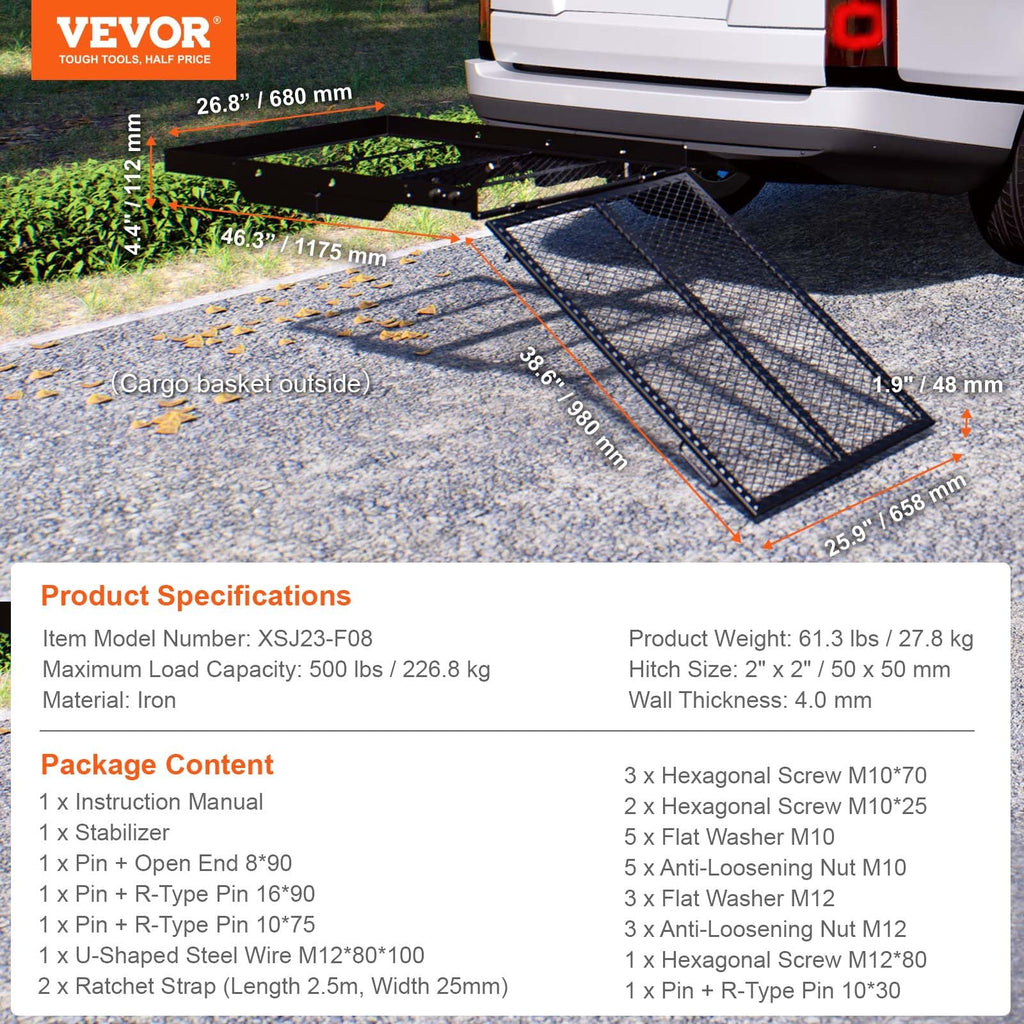 Hitch Mount Mobility Scooter Carrier with Folding Ramp M109582
