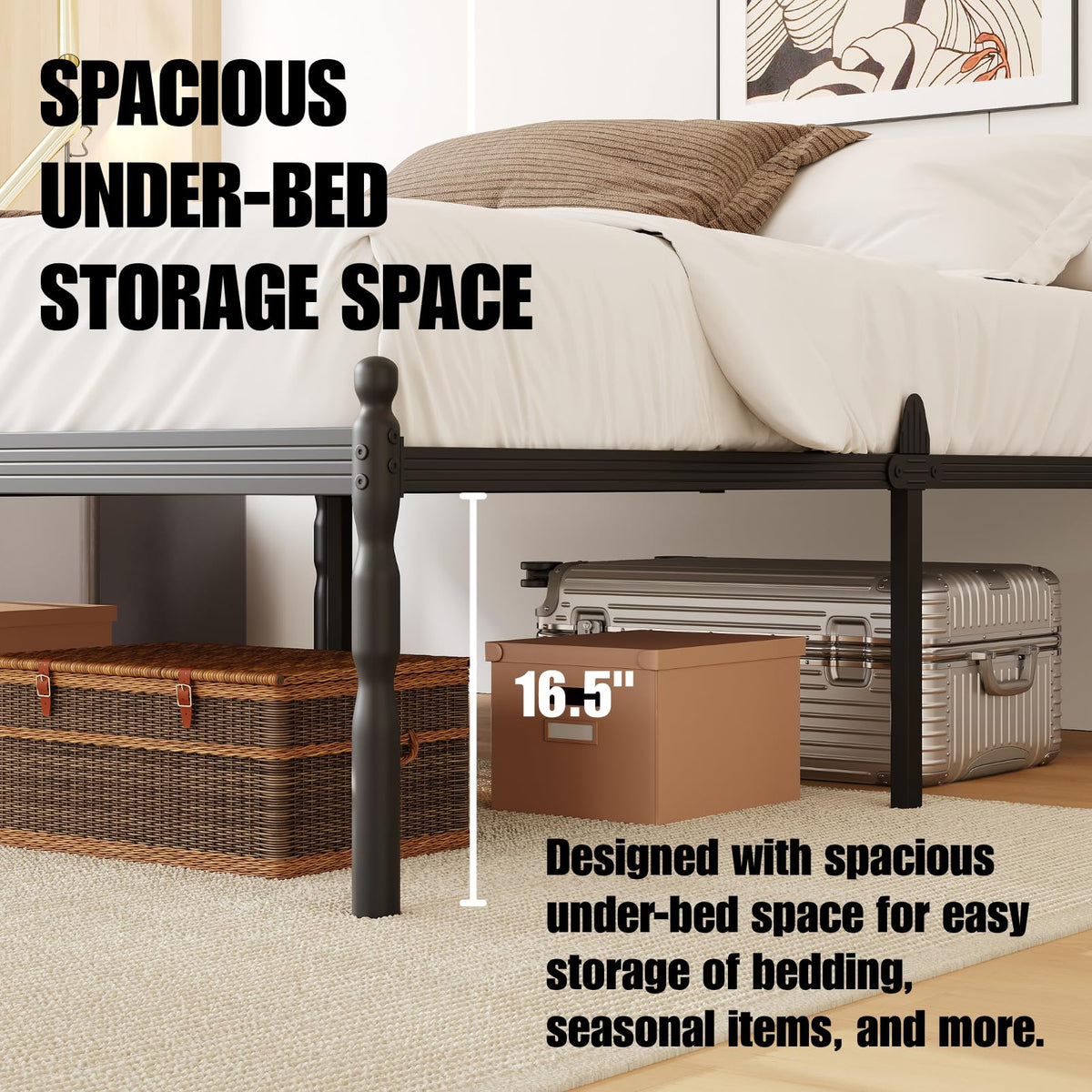 18" Metal Queen Platform Bed Frame P98425