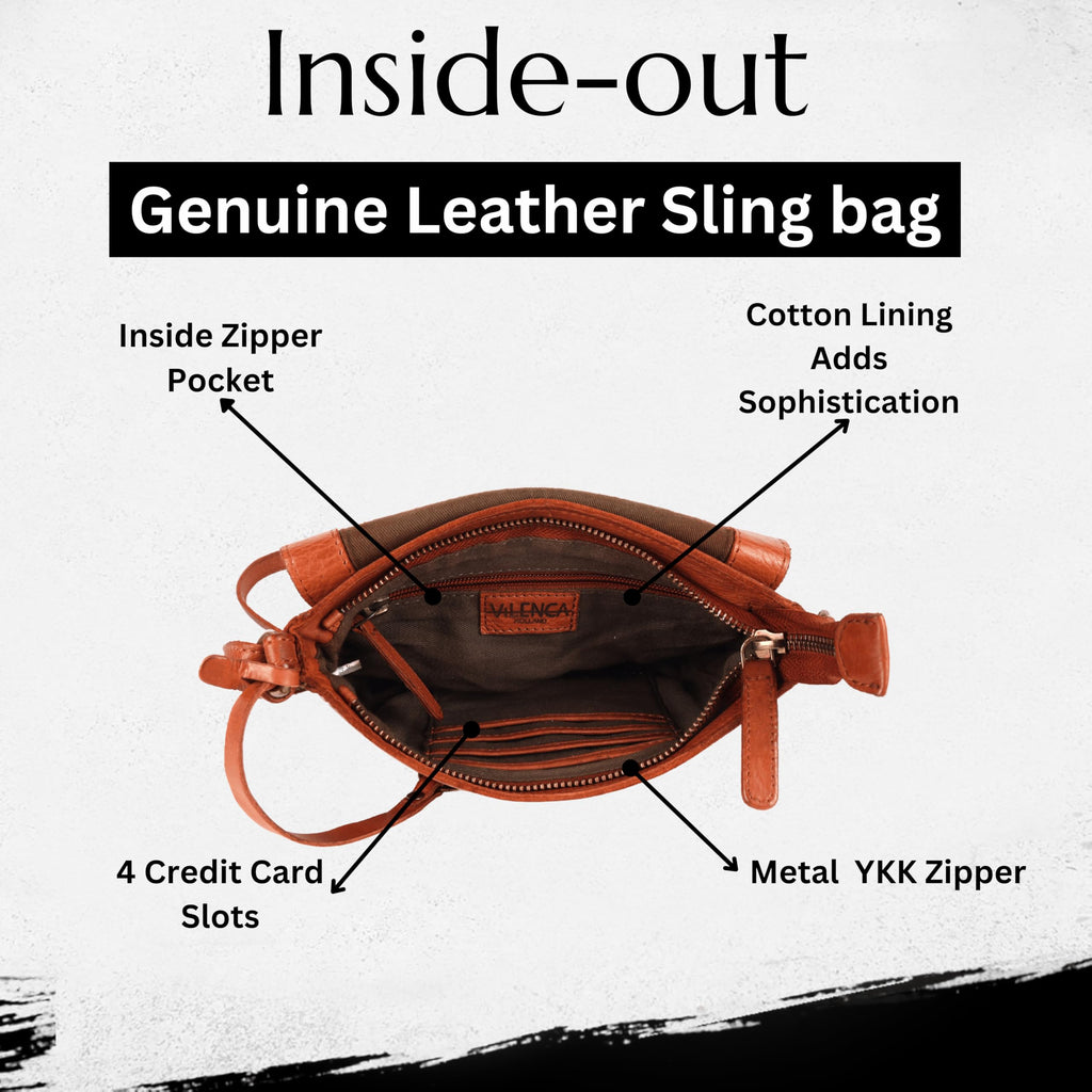 Italian Leather Small Crossbody Sling Bag U1775