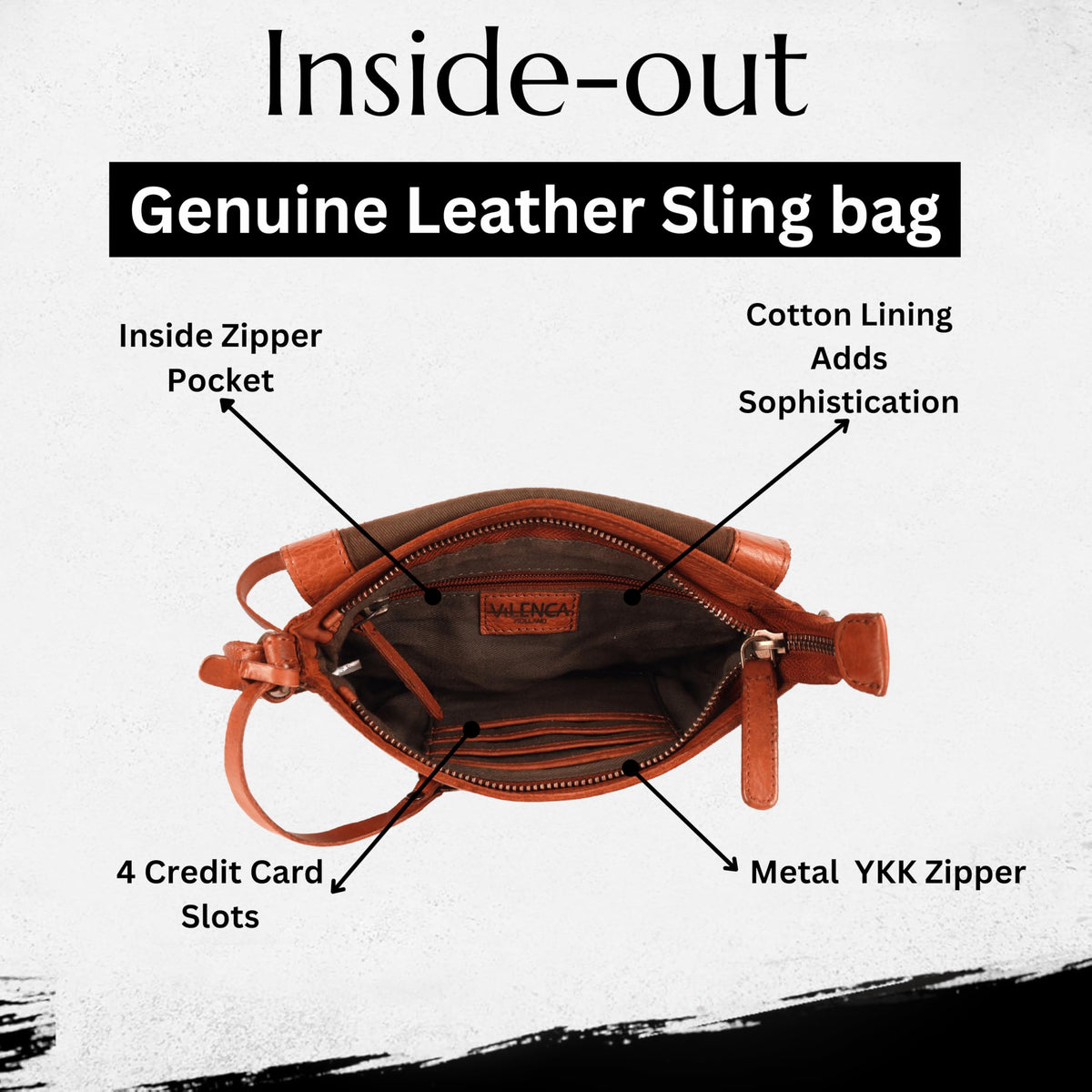 Italian Leather Small Crossbody Sling Bag U1775