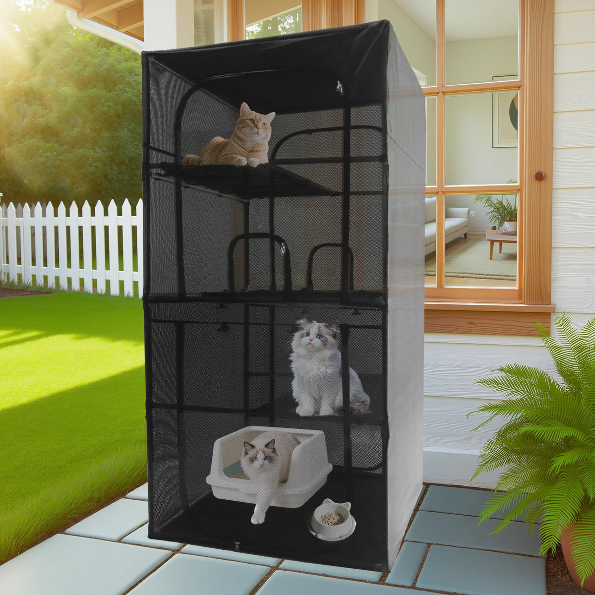 Outdoor Cat Enclosure 72.4" H X233588