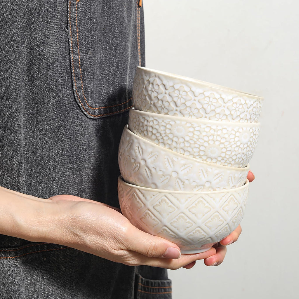 26 Oz Ceramic Soup Bowls Set of 4, 6 inch Q940