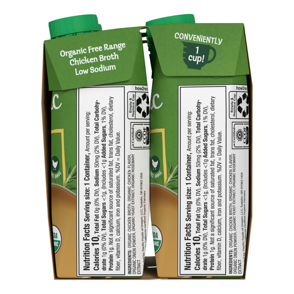 Low Sodium Organic Chicken Broth 4 Count 8 Fl Oz N1227