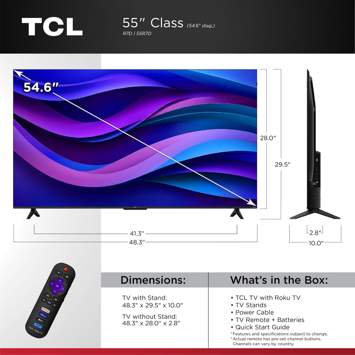 55-Inch 4K UHD HDR Roku Smart TV Q789004