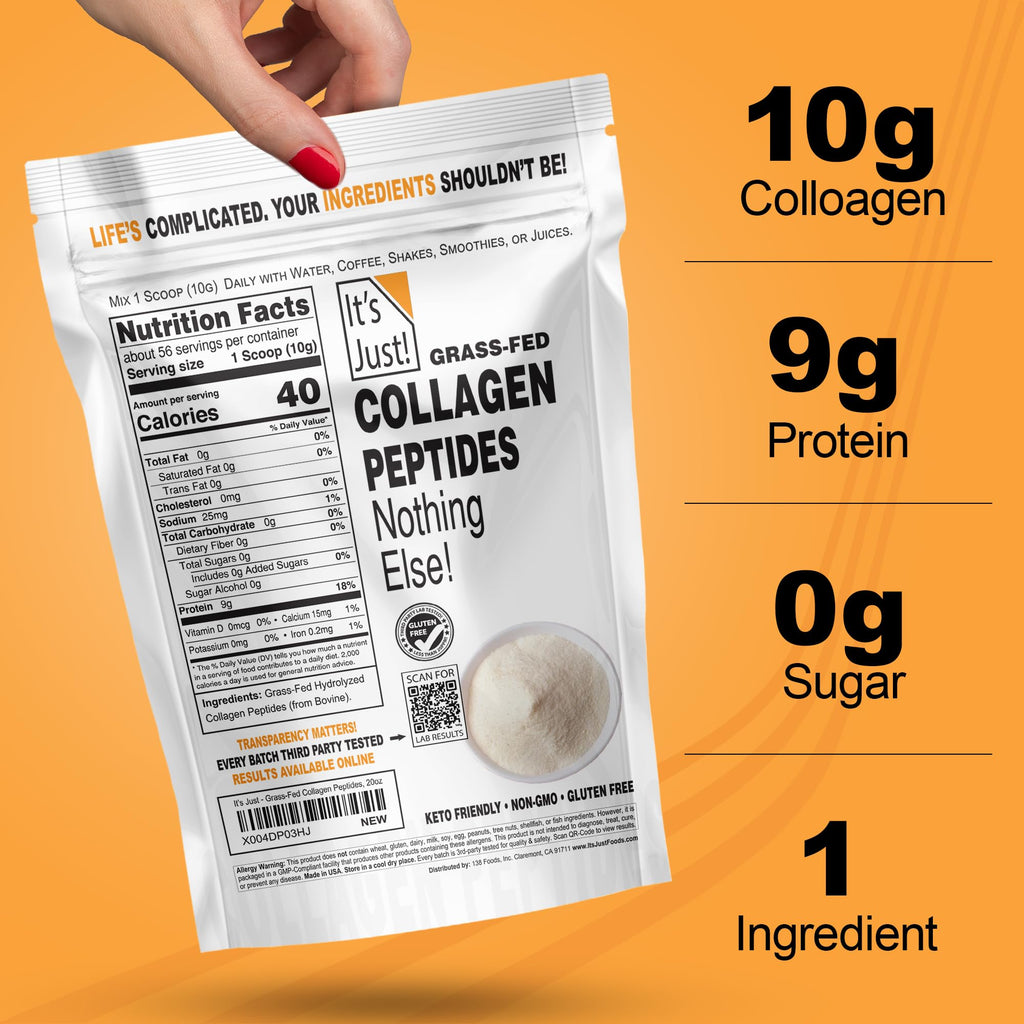 Collagen Peptide Grass-Fed Protein Powder Unflavored 20oz Z9039