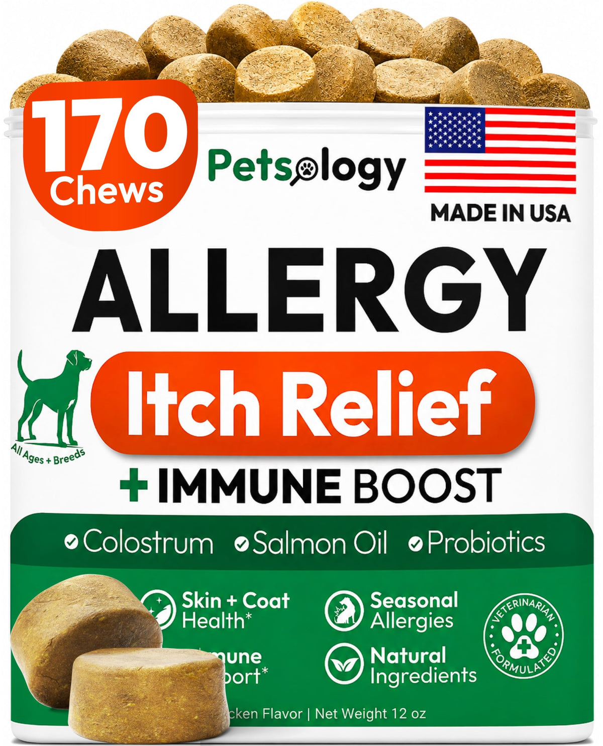 Dog Allergy Relief Chews 170 Count Y66665