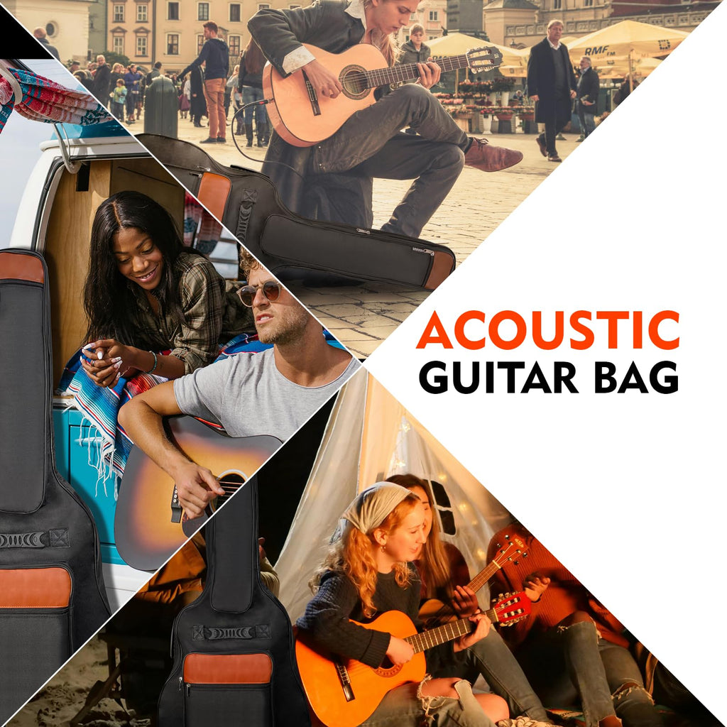 Acoustic Guitar Bag with 0.5-inch Padding (Black) T4659