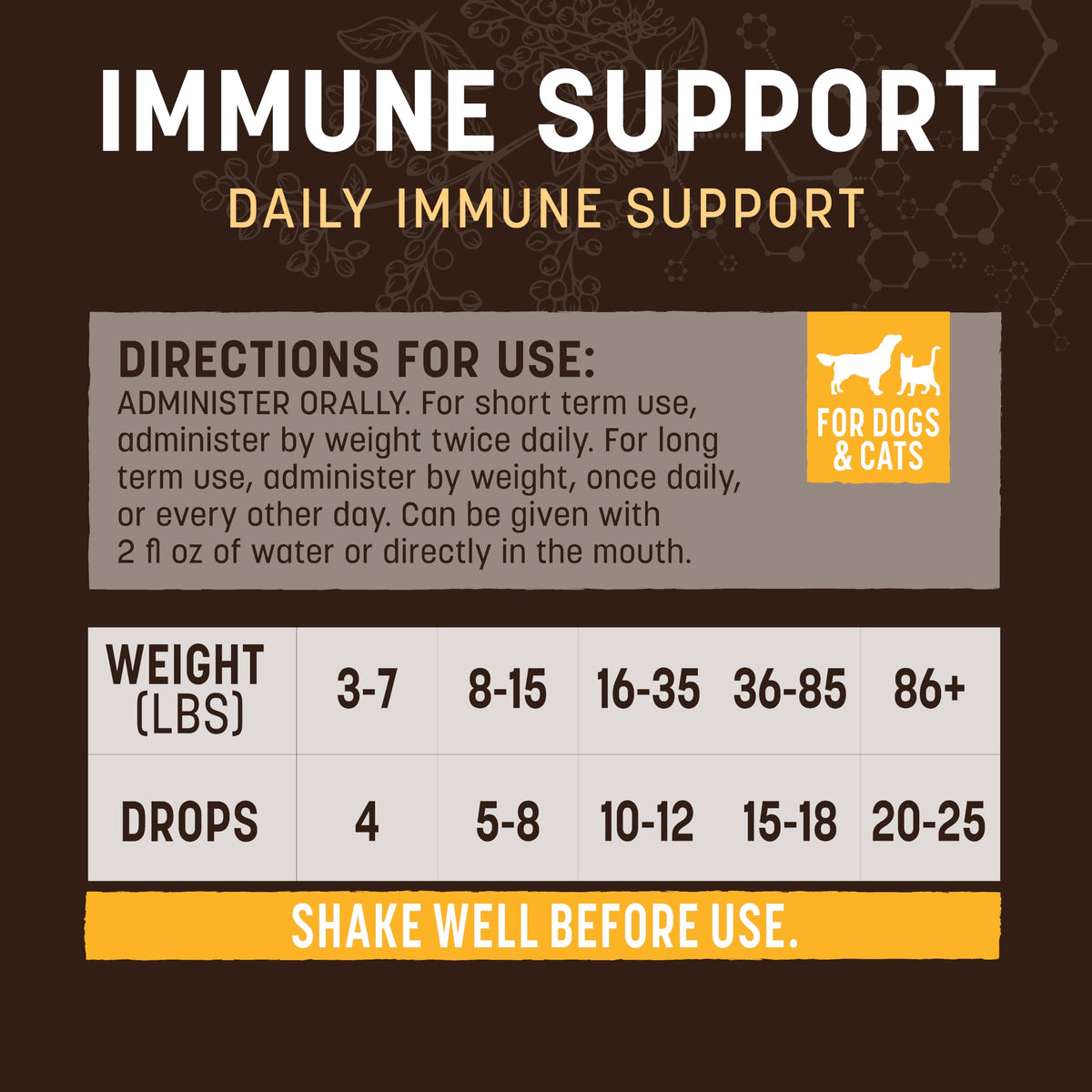 Immune Support for Dogs & Cats 2 fl oz N9190