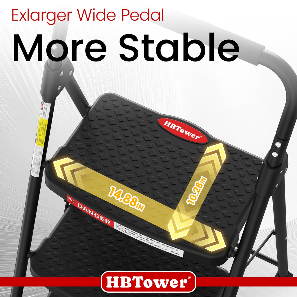 4 Step Ladder Foldable with Wide Anti-Slip Pedal O805343