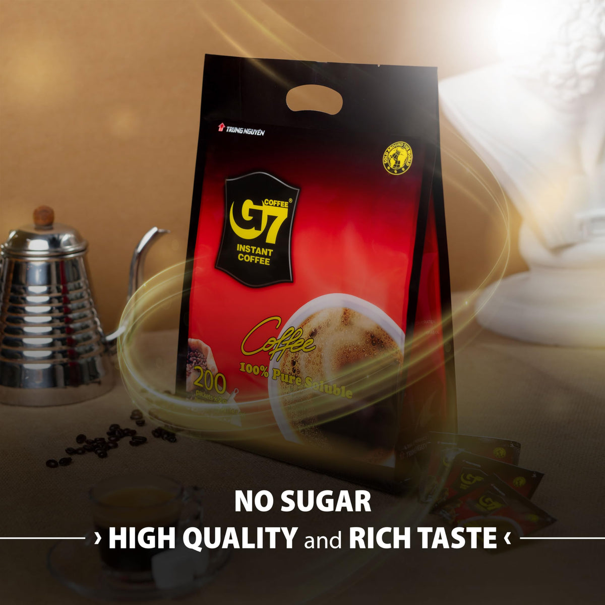 Pure Black and Cappucino Hazelnut Instant Coffee B725