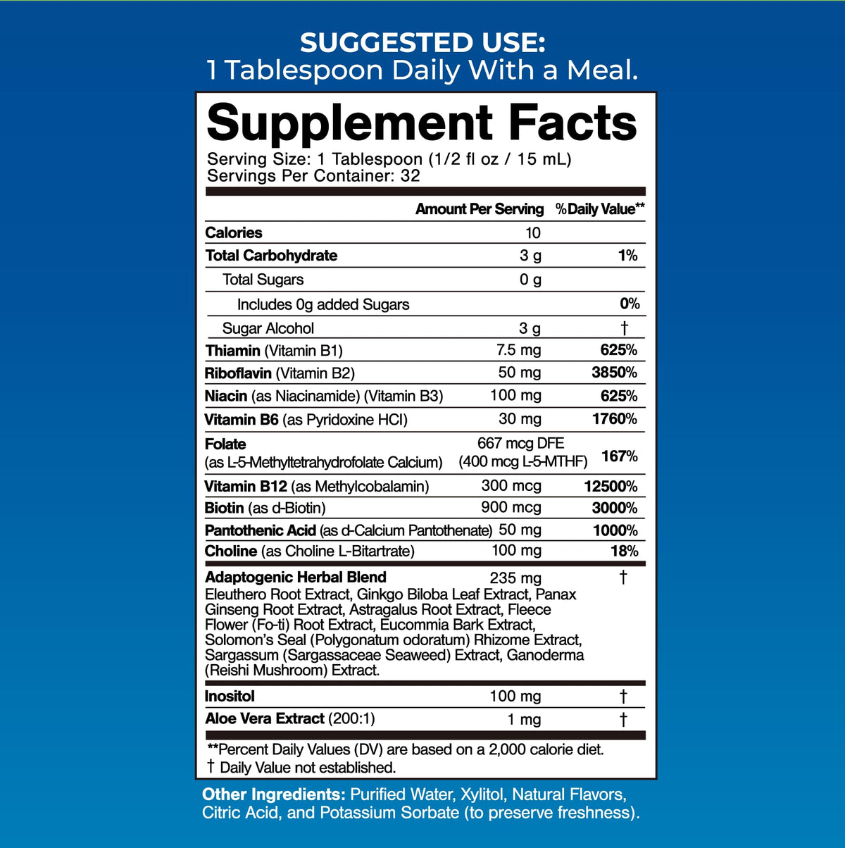 Liquid B-Complex Supplement 16 oz L301
