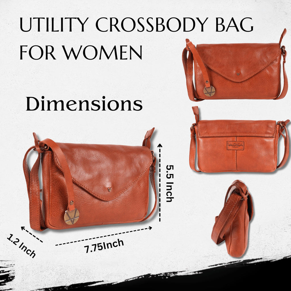 Italian Leather Small Crossbody Sling Bag U1775